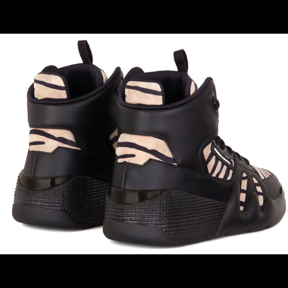 giuseppe zanotti BNIB zebra suede hightop sneakers - Picture 5 of 7